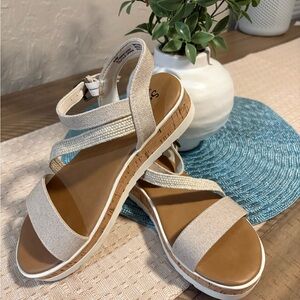 Seychelles Women's Neutral Beige Slingback Platform Sandals Size 6.5